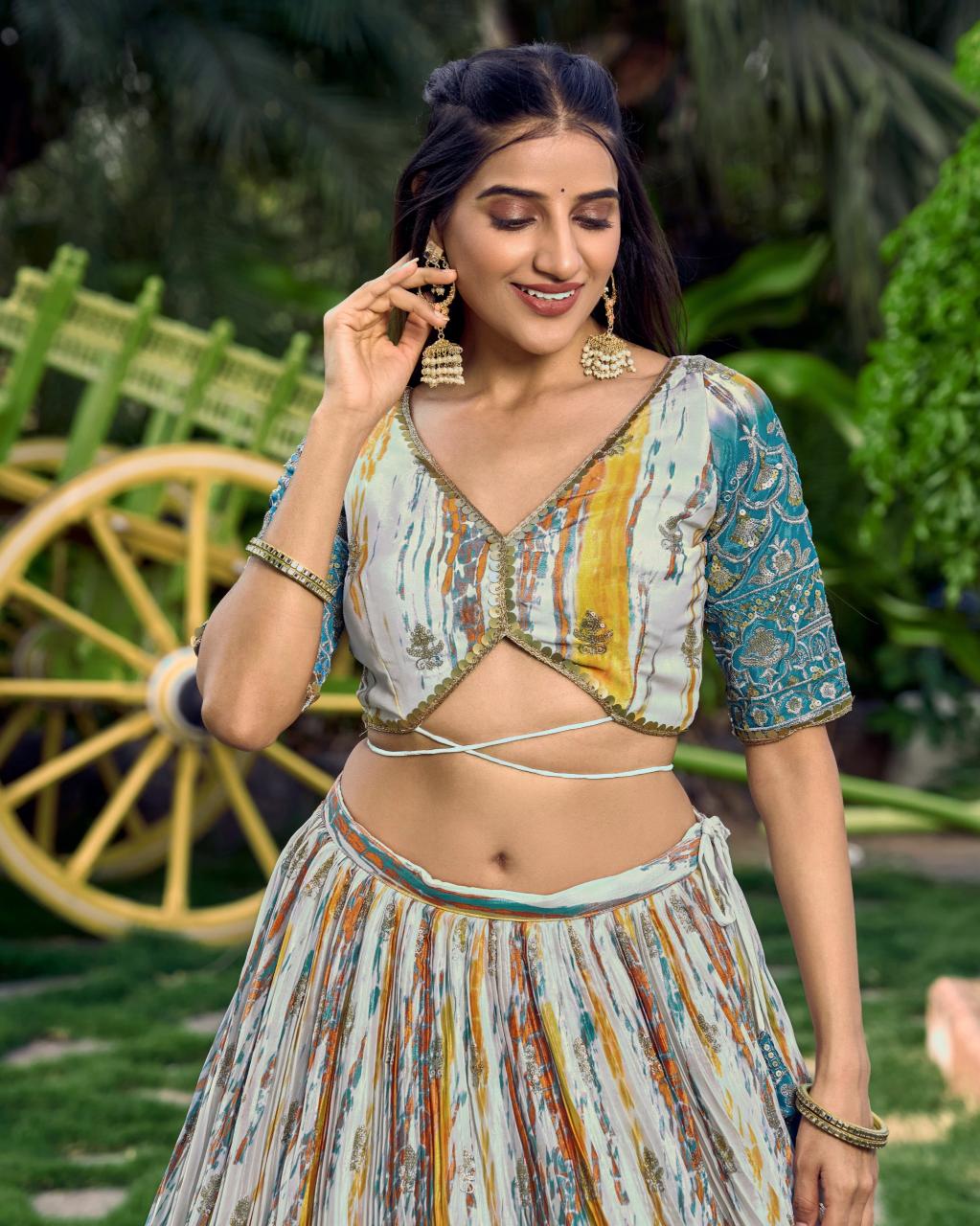 Sabella 5051 Rama catalog rajasthani lehenga online india