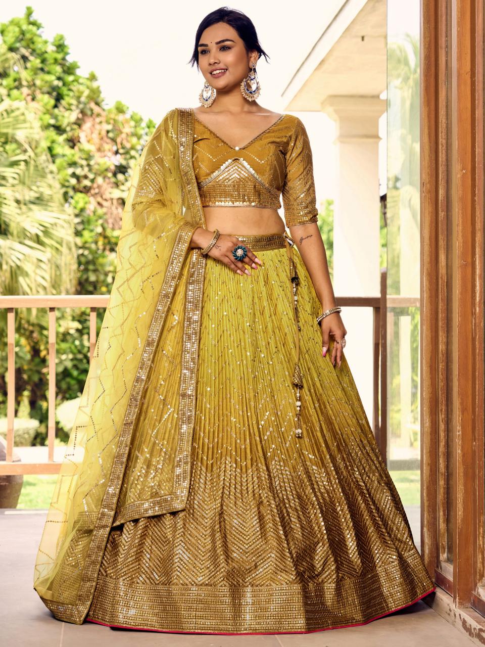 Sabella 5057 Yellow catalog buy semistitched lehenga online india