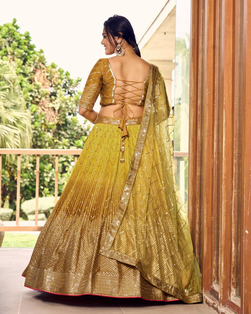 Sabella 5057 Yellow catalog buy semistitched lehenga online india