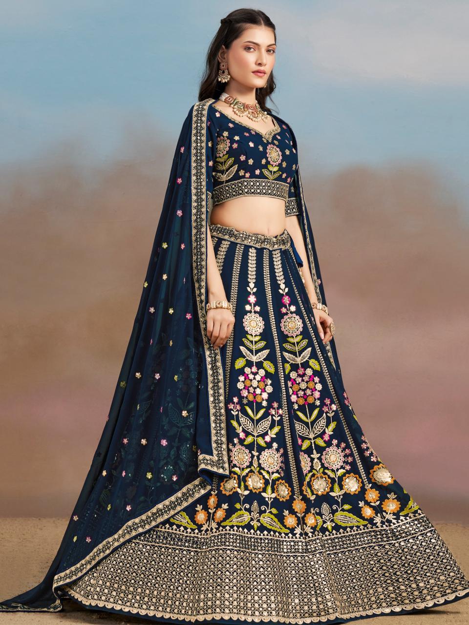 Sabella 6008 Blue catalog lehenga choli india online shopping