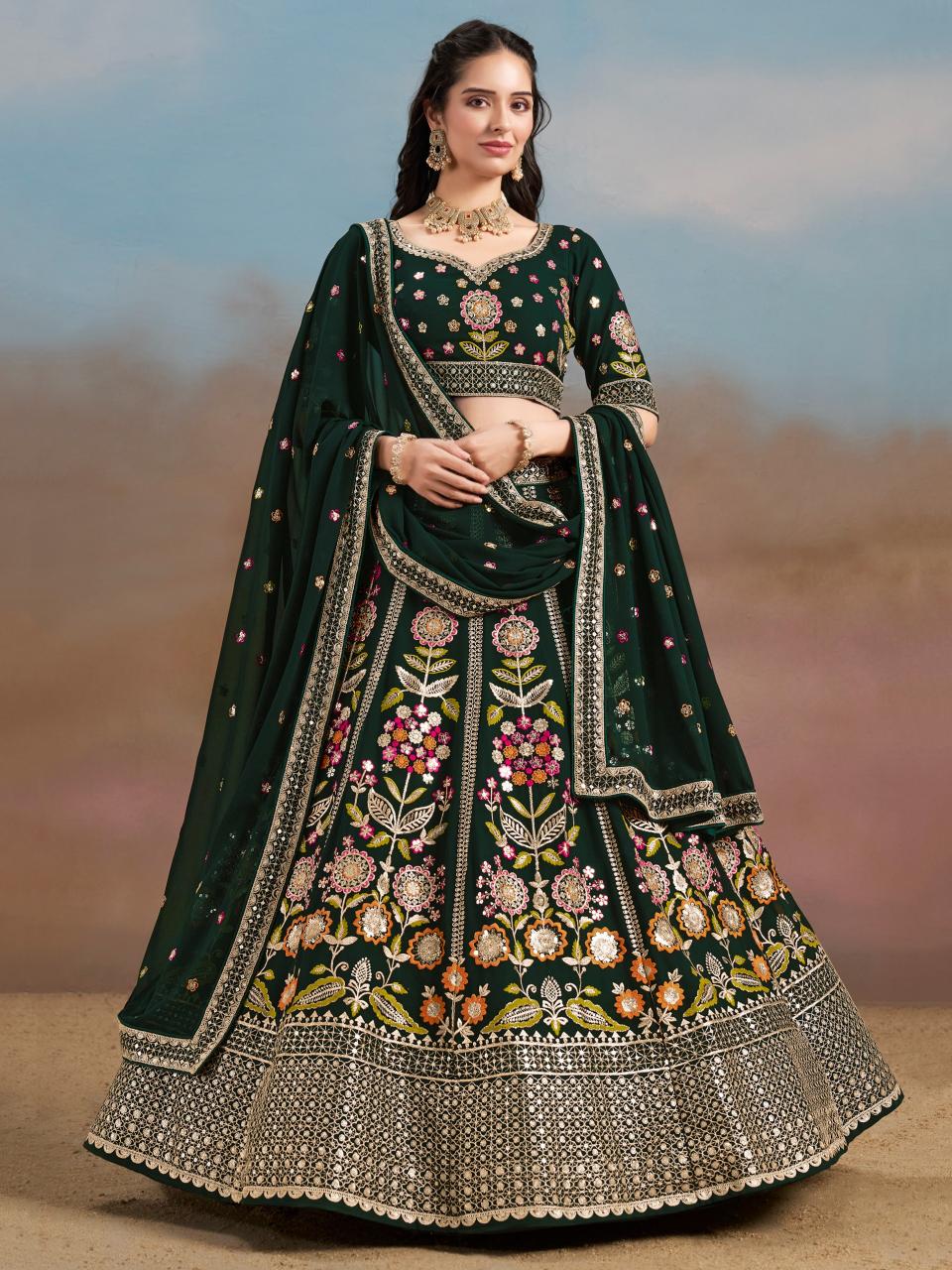 Sabella 6008 Green wedding lehenga north india