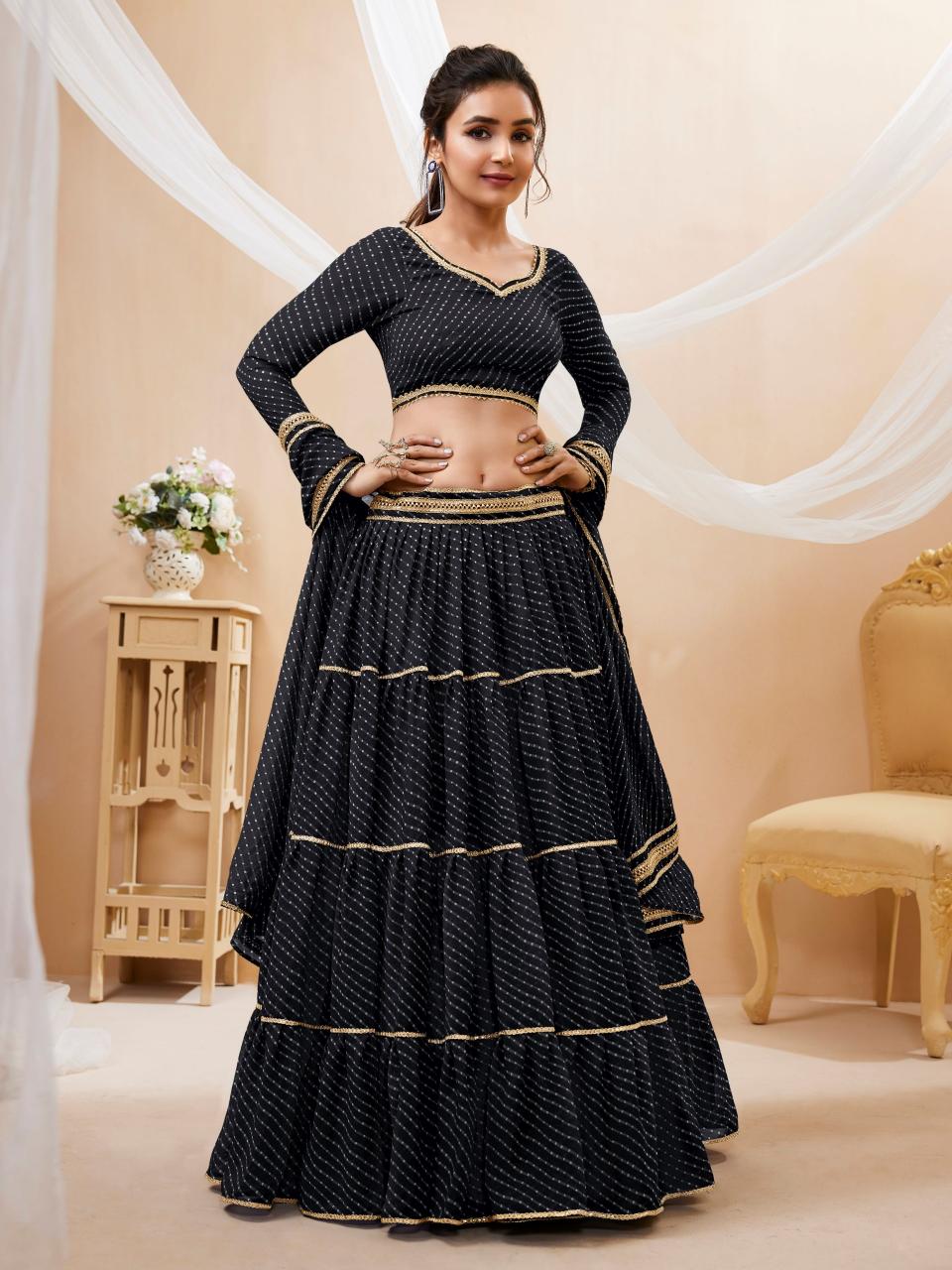 Sabella 602 Black catalog black lehenga online india
