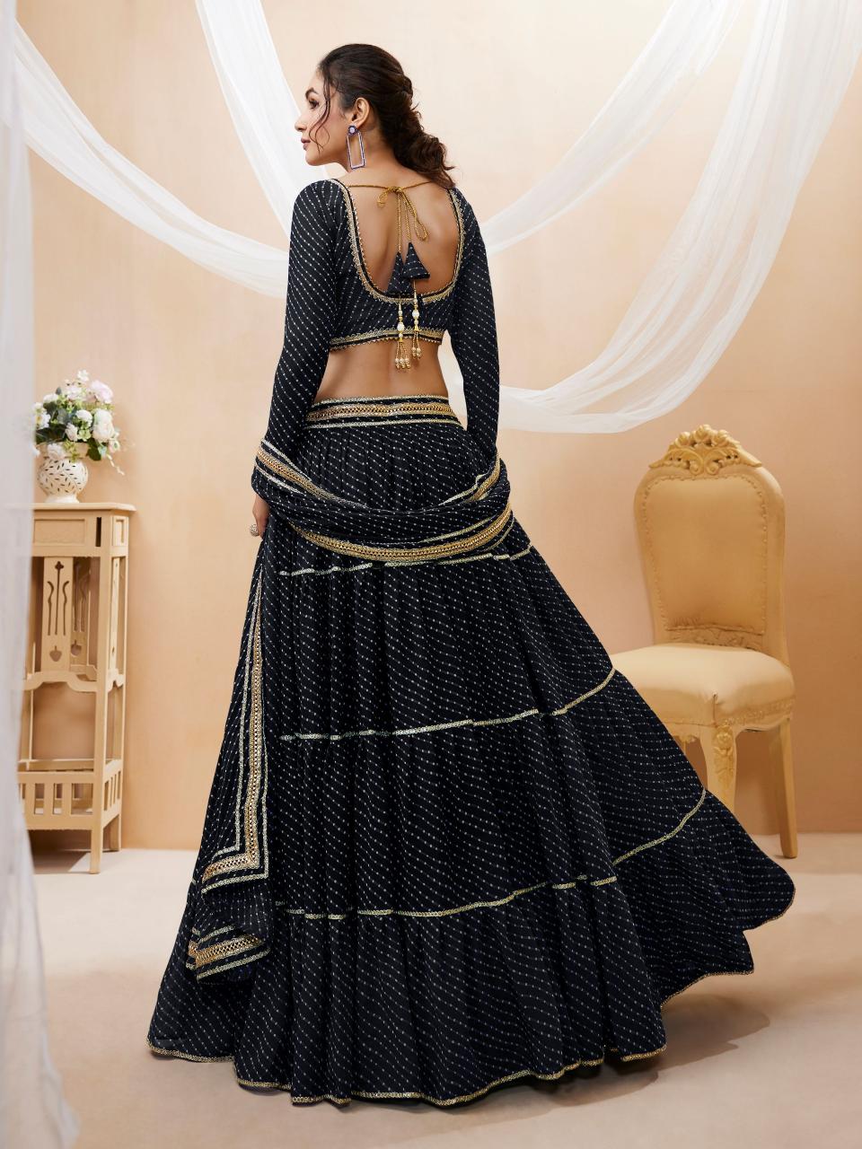 Sabella 602 Black catalog black lehenga online india