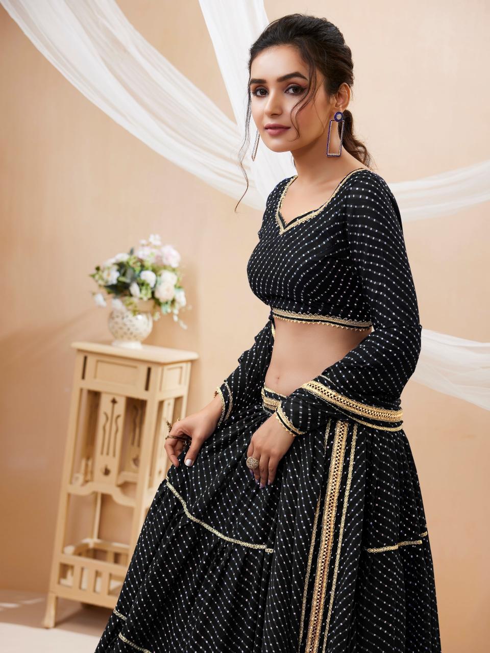 Sabella 602 Black catalog black lehenga online india
