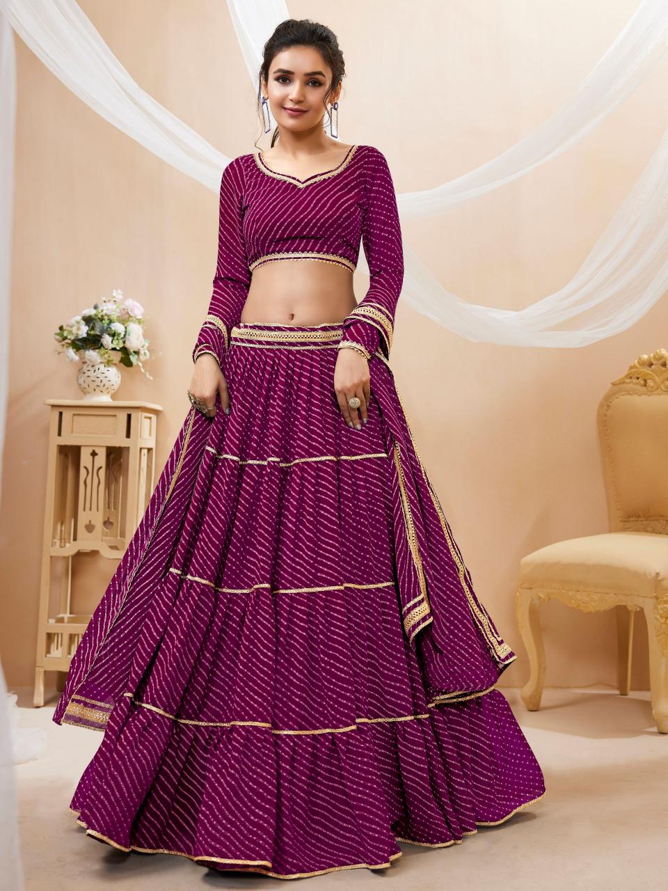 Sabella 604 Purple catalog best lehenga price in india