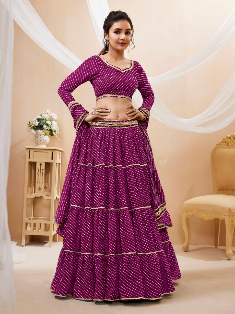 Sabella 604 Purple catalog best lehenga price in india