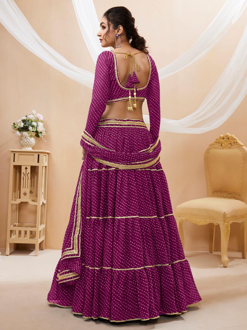 Sabella 604 Purple catalog best lehenga price in india