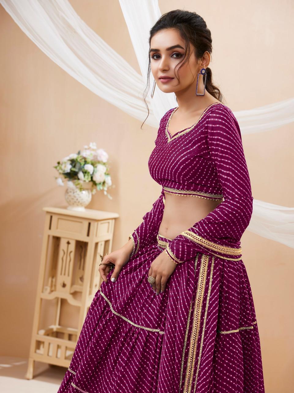 Sabella 604 Purple catalog best lehenga price in india