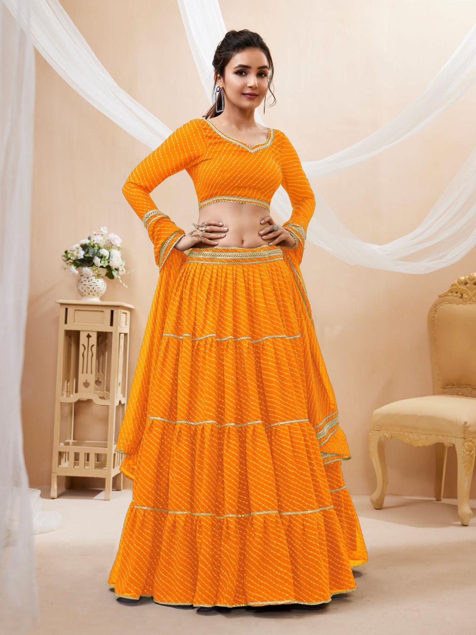 Sabella 605 Yellow catalog best lehenga market in india