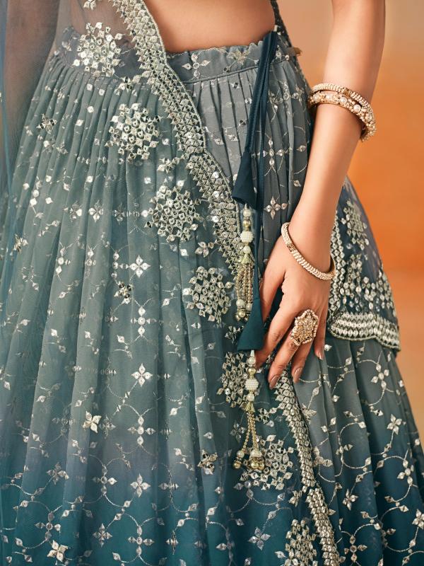 Sabella 7086 Dove Blue catalog best online shopping for lehenga in india