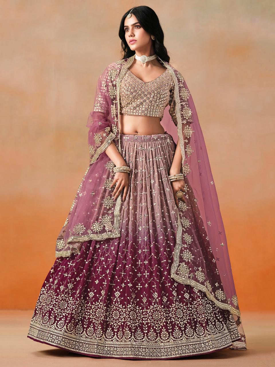Sabella 7086 Maroon catalog best online lehenga sites in india