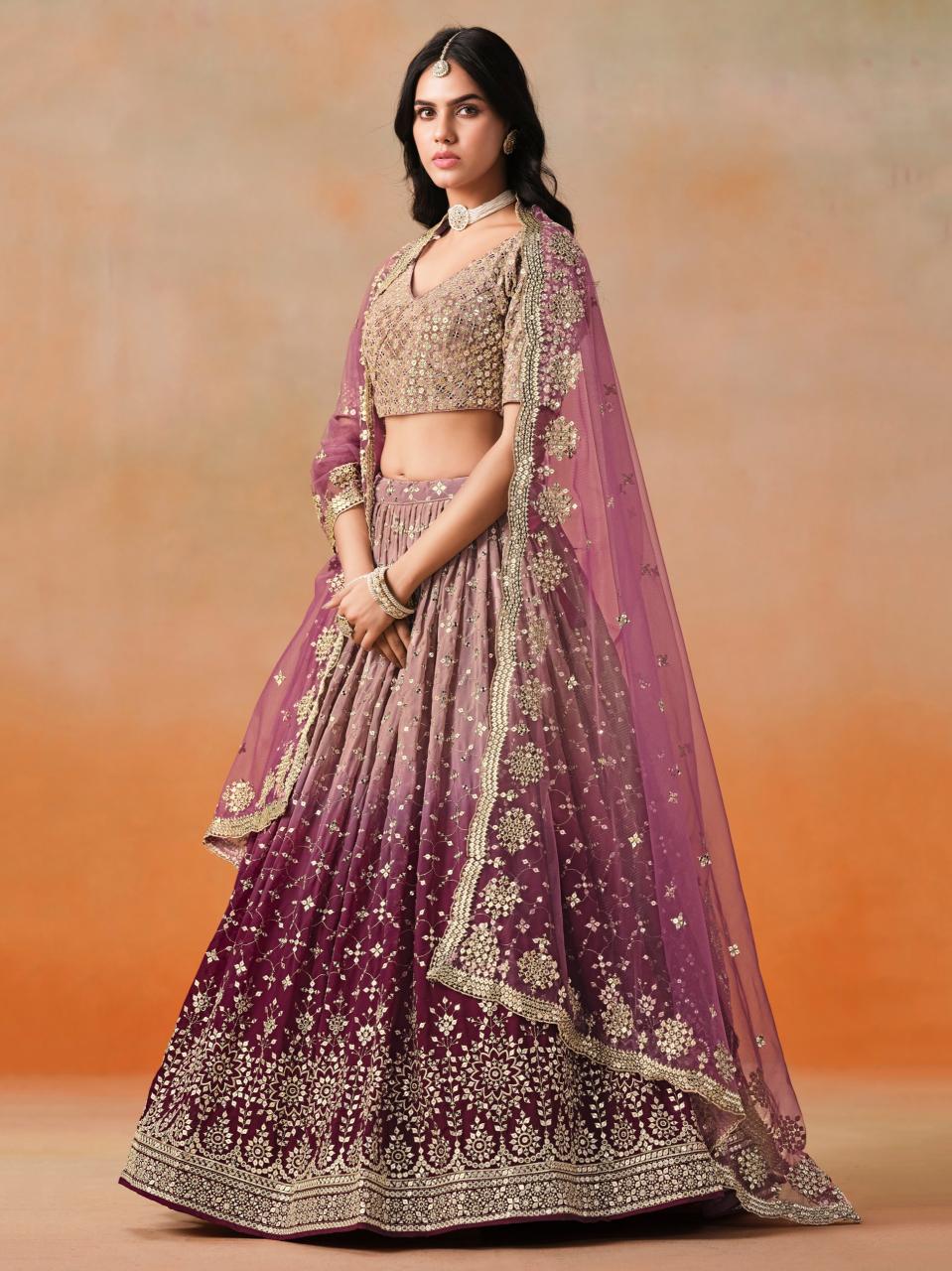 Sabella 7086 Maroon catalog best online lehenga sites in india