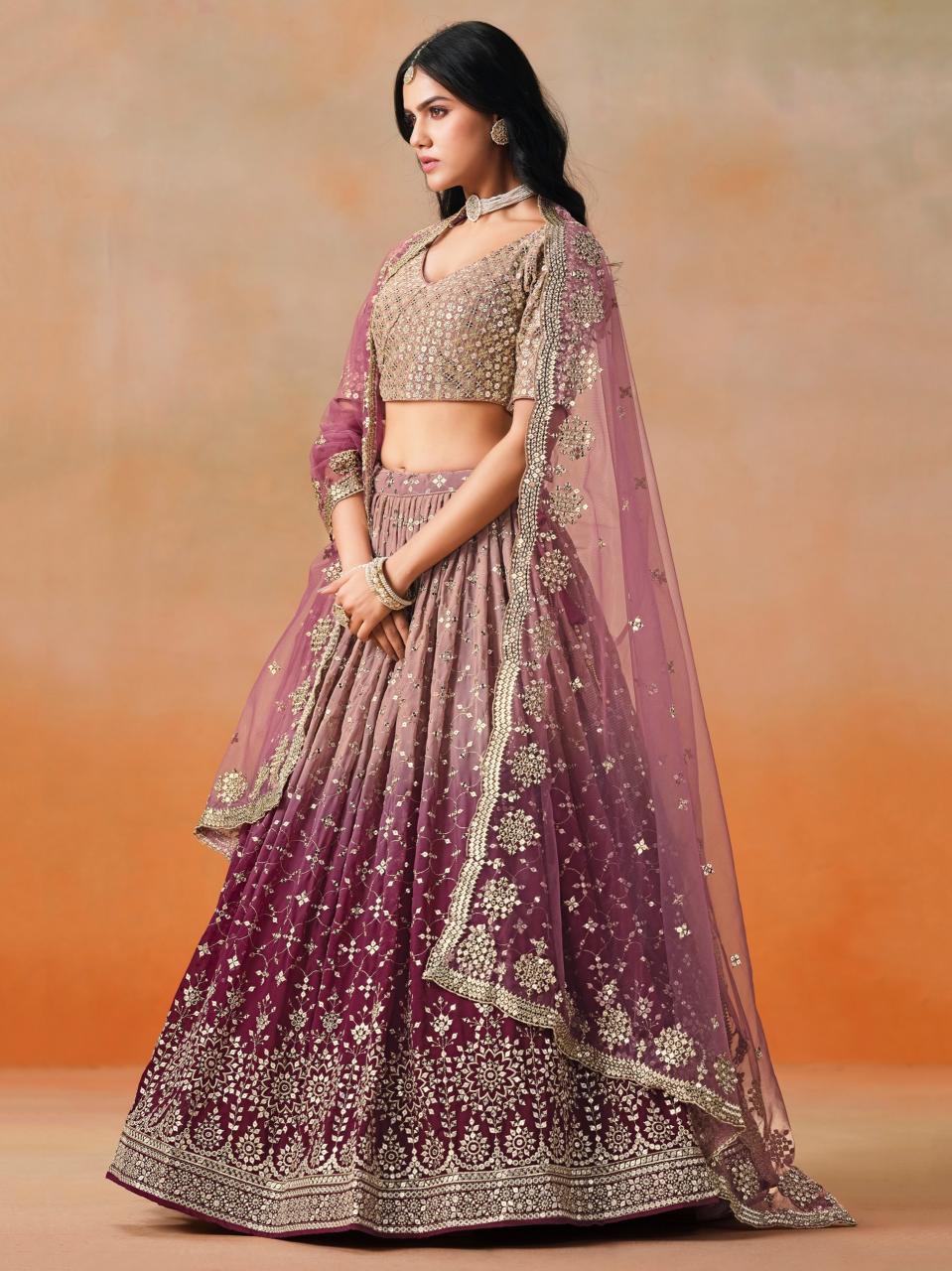 Sabella 7086 Maroon catalog best online lehenga sites in india