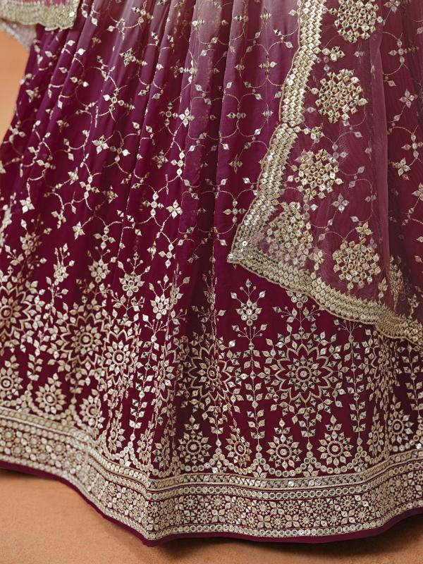 Sabella 7086 Maroon catalog best online lehenga sites in india