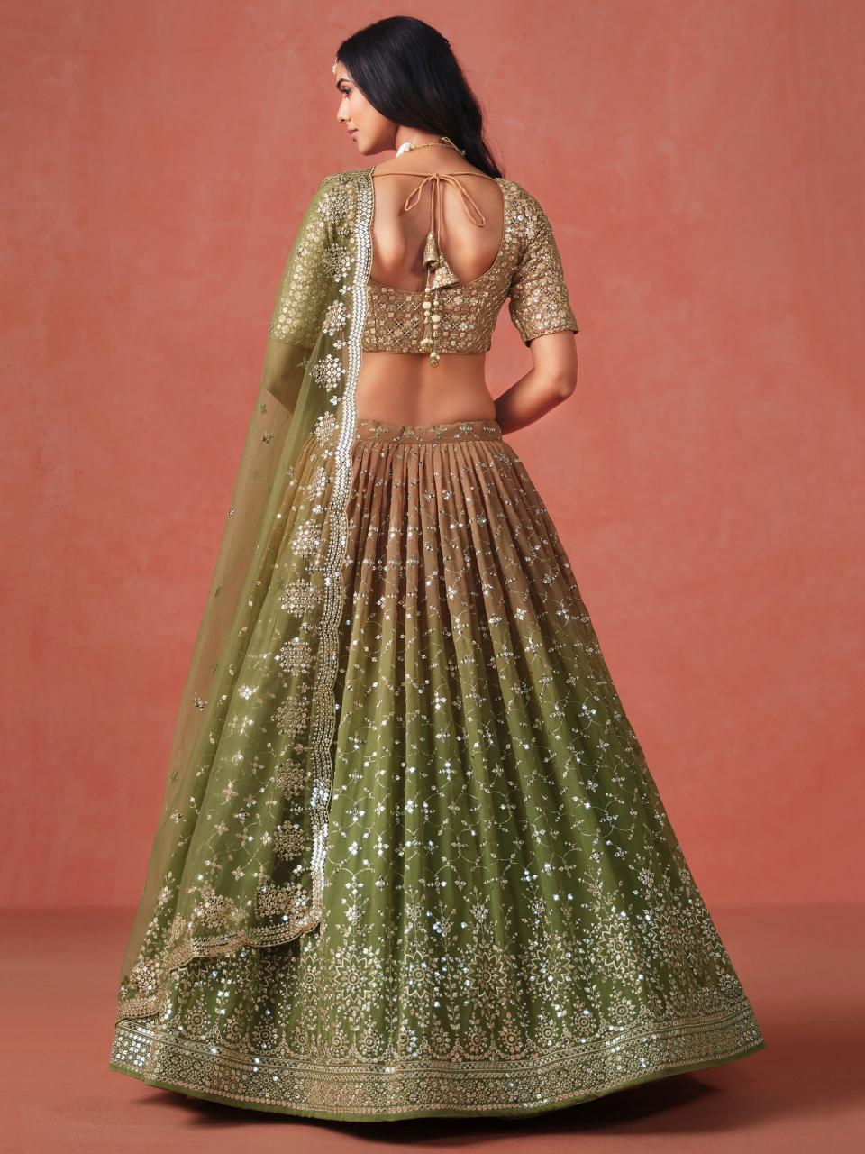 Sabella 7086 Mehndi catalog best place to buy bridal lehenga in india