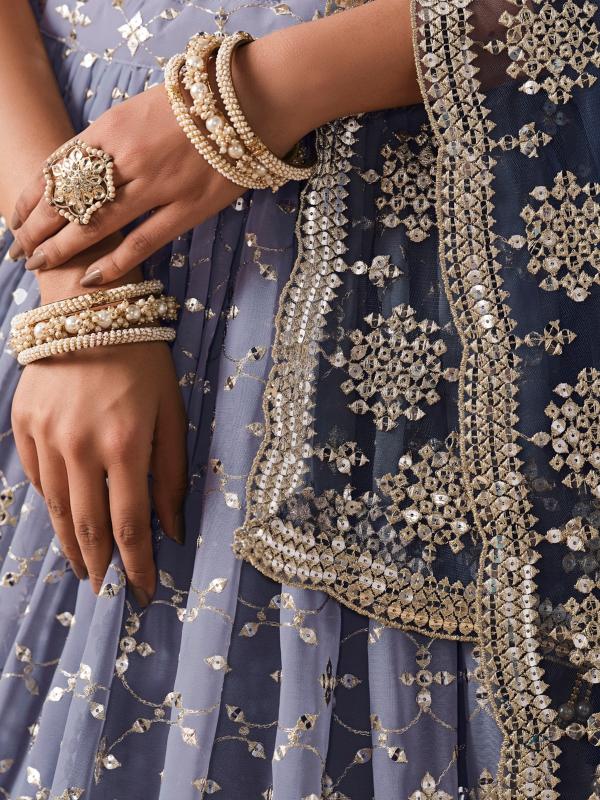Sabella 7086 NavyBlue catalog designer bridal lehenga online shopping india