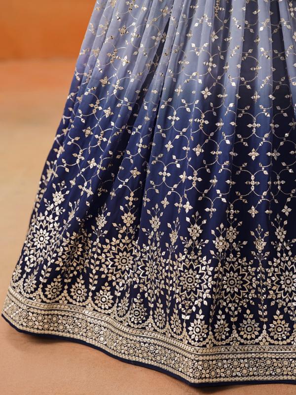 Sabella 7086 NavyBlue catalog designer bridal lehenga online shopping india