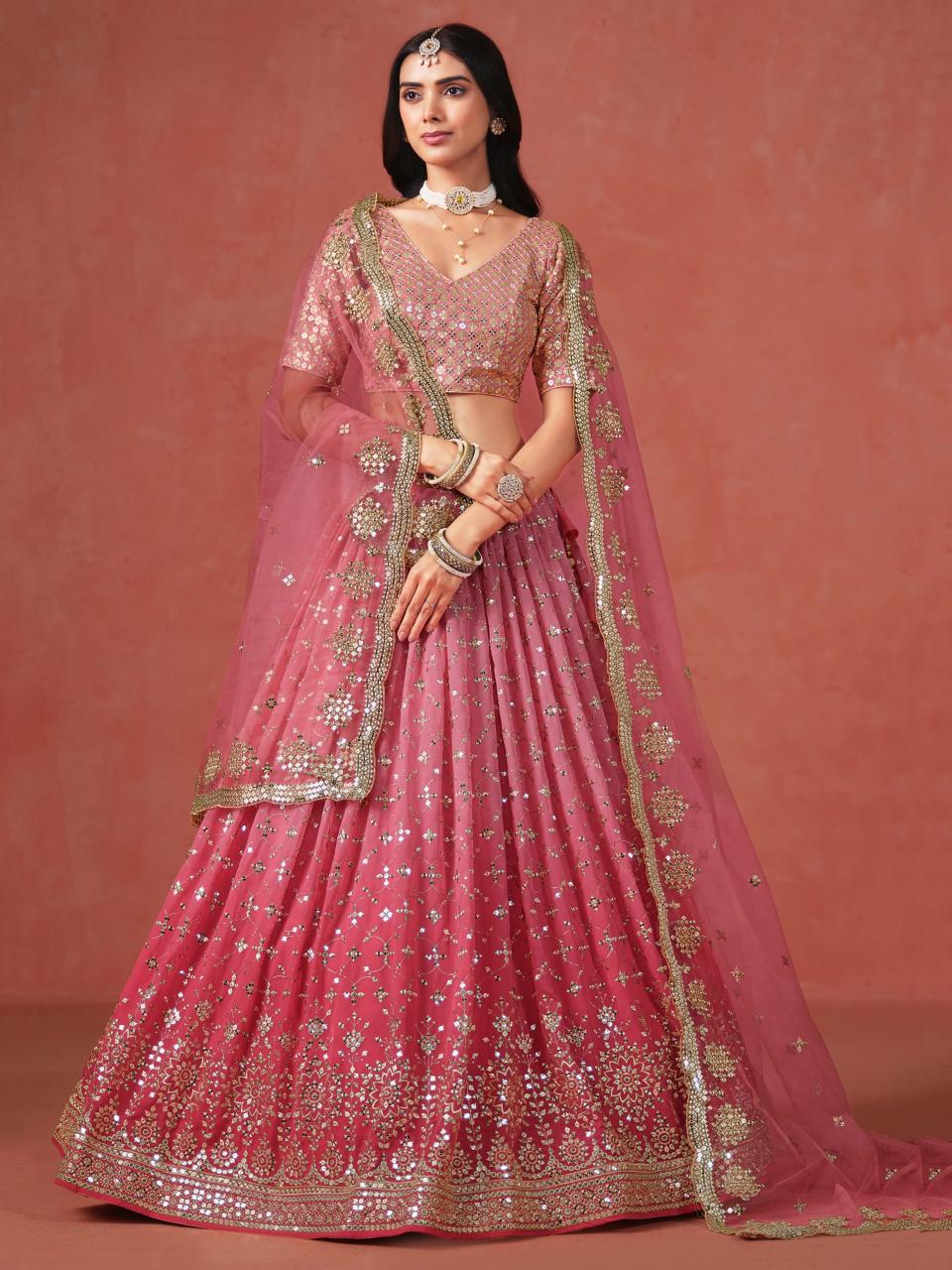 Sabella 7086 Peach catalog buy lehenga style online india
