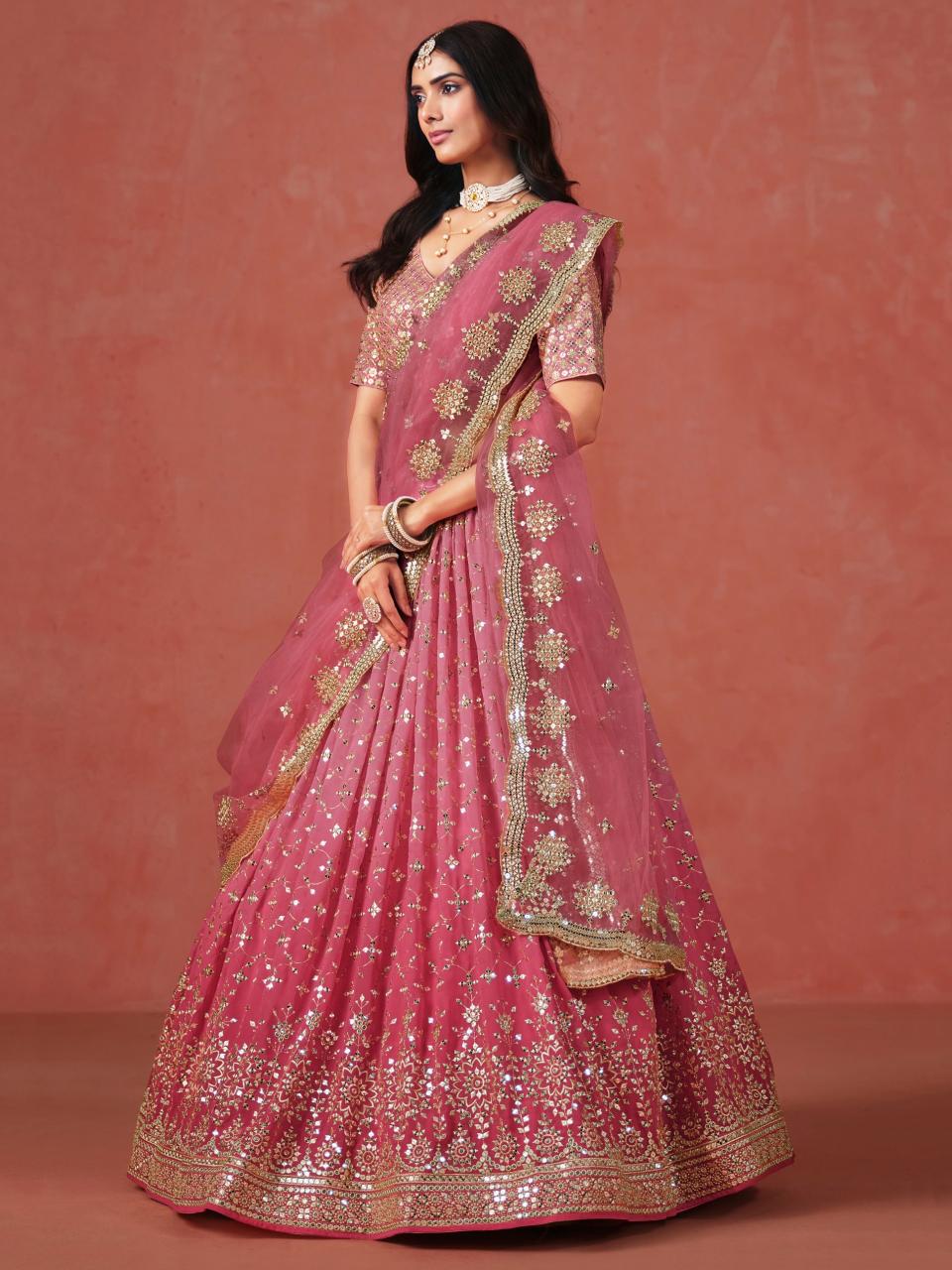 Sabella 7086 Peach catalog buy lehenga style online india