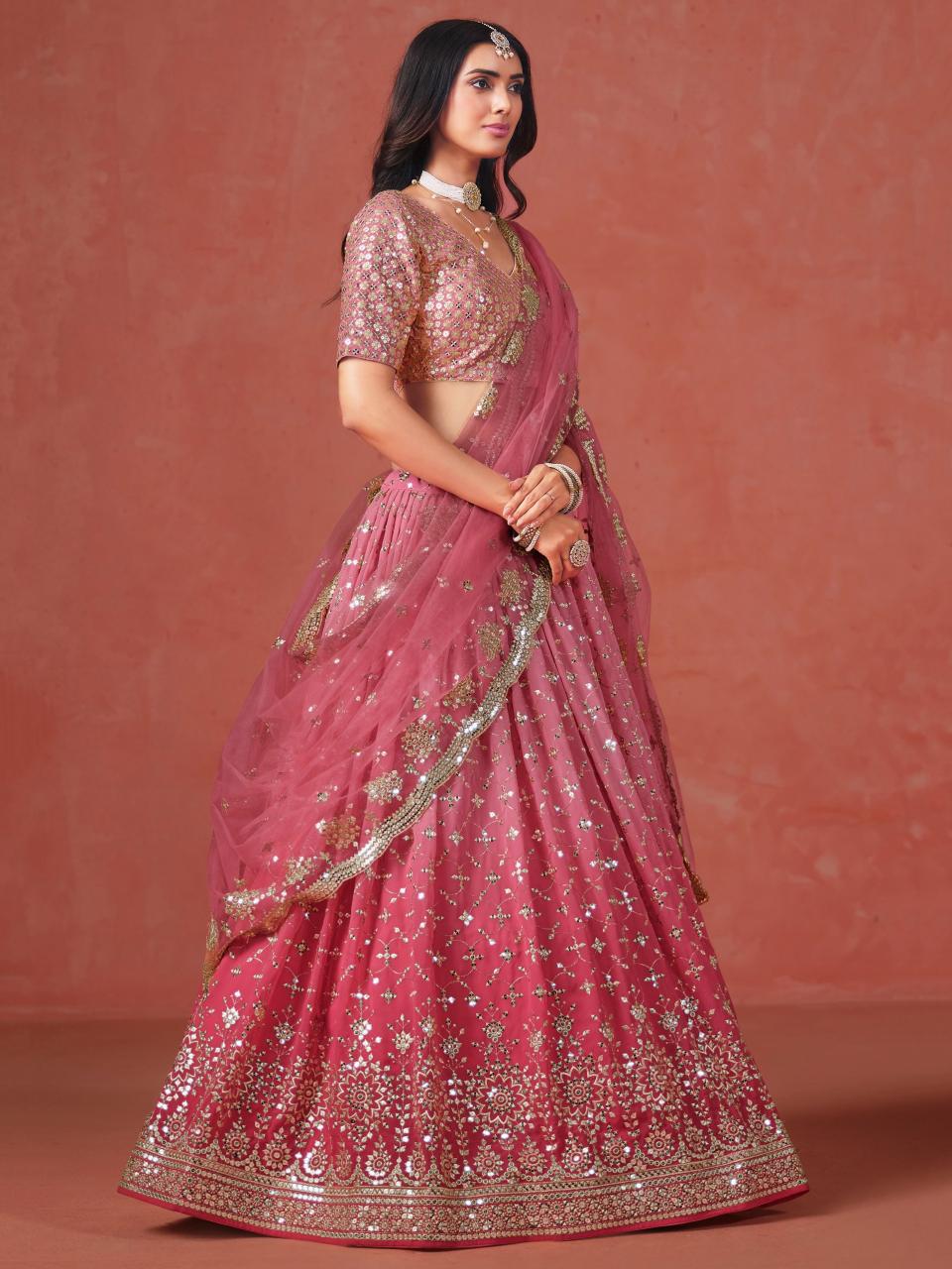 Sabella 7086 Peach catalog buy lehenga style online india