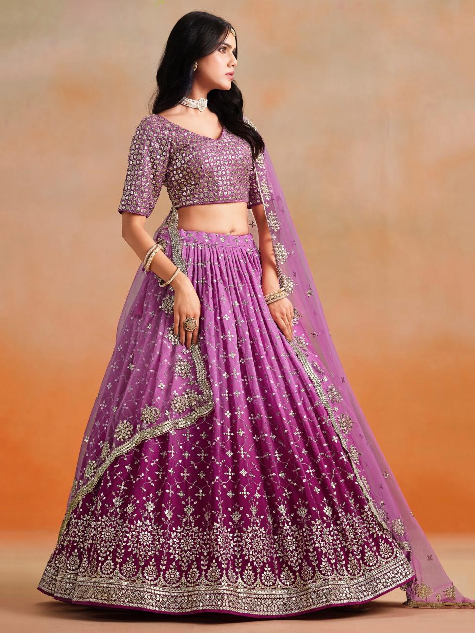 Sabella 7086 Rani Pink catalog best lehenga site in india 