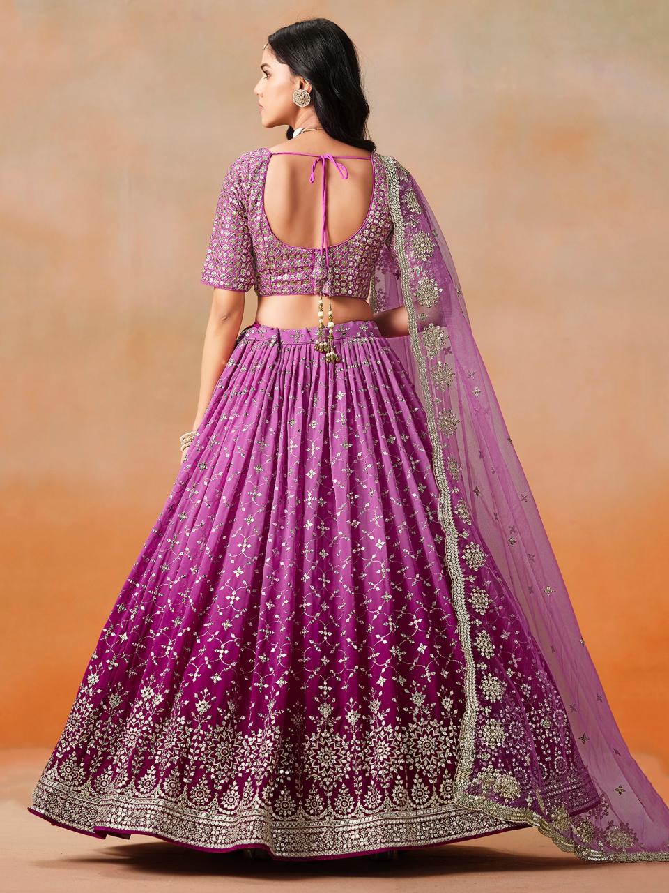 Sabella 7086 Rani Pink catalog best lehenga site in india 