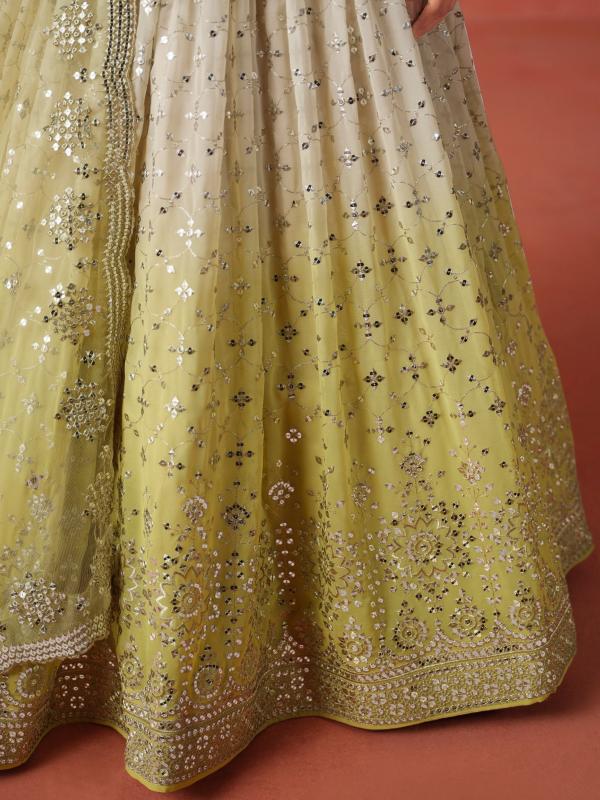 Sabella 7086 Yellow catalog best lehenga shop in india
