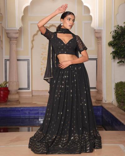 Sabella Nikhar Hit catalog Georgette wedding lehenga choli online india