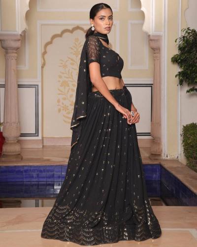 Sabella Nikhar Hit catalog Georgette wedding lehenga choli online india