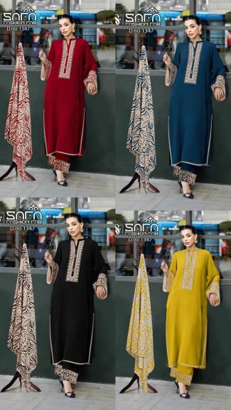 Safa Fashion Fab 1347 Colours Tunic wholesale pakistani suits