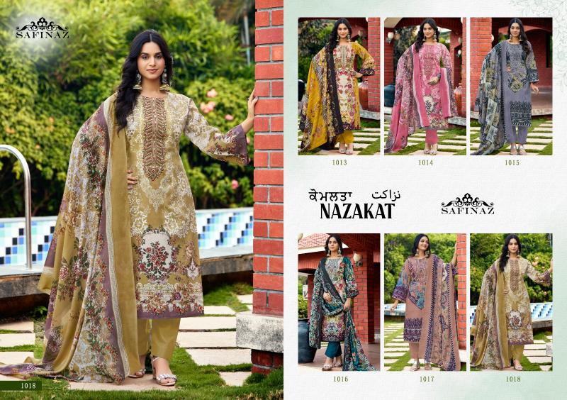 Safinaz Nzakat catalog wholesale cotton dress material in mumbai