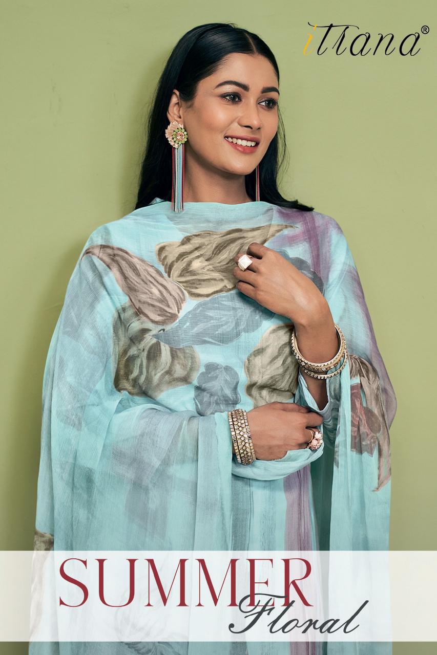 Sahiba Itrana Summer Floral catalog wholesale salwar kameez market in bangalore 