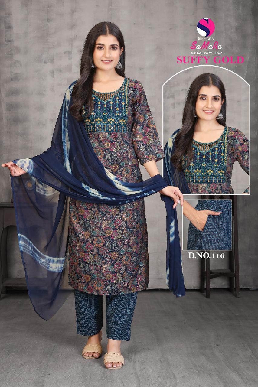 Samara Suffy Gold vol 2 catalog designer kurti manufacturer in india