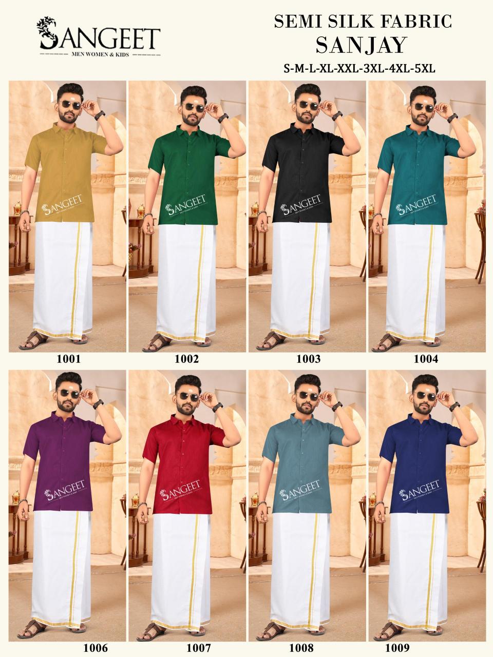 Sangeet Sanjay catalog Semi Silk Mens Shirt