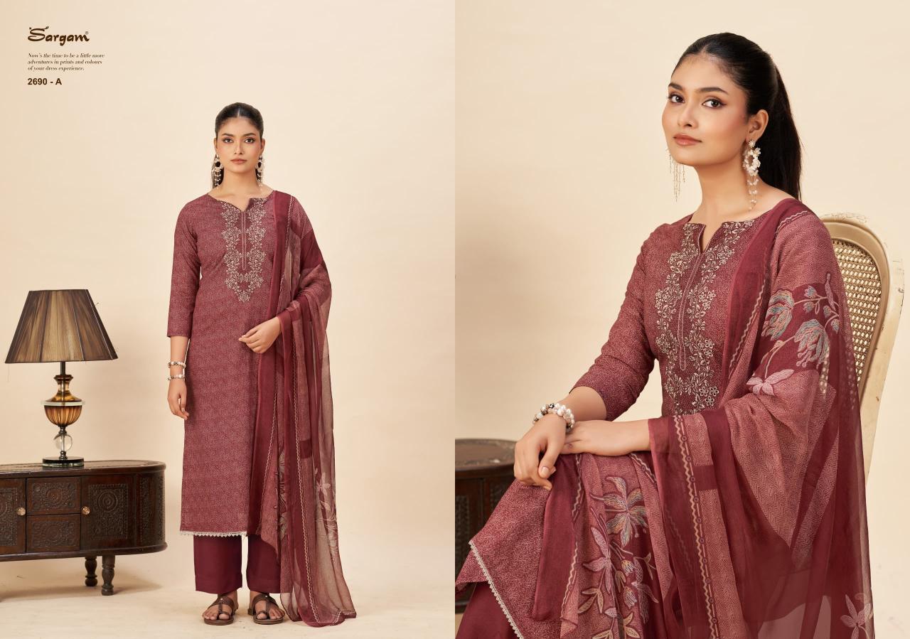 Sargam Lily catalog dress materials in surat