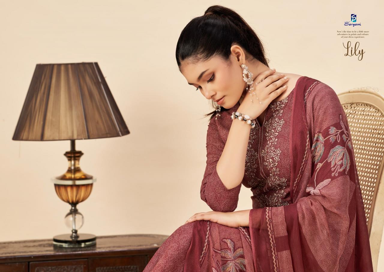 Sargam Lily catalog dress materials in surat
