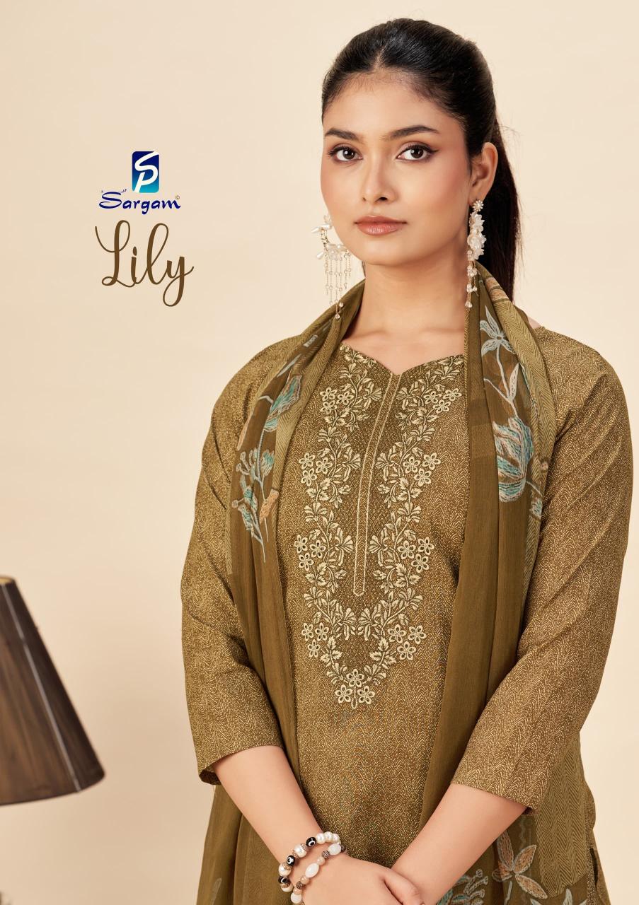 Sargam Lily catalog dress materials in surat