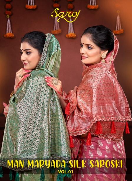 Saroj Man maryada silk saroski vol.1 50*600 silk saree surat with price wholesale