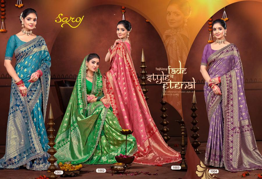 Saroj Man maryada silk saroski vol.2 50*600 silk saree surat with price wholesale