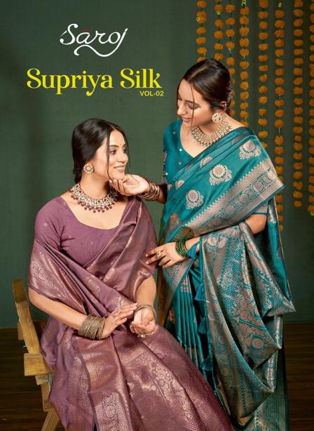 Saroj Supriya silk vol.2 50*600 silk saree wholesaler