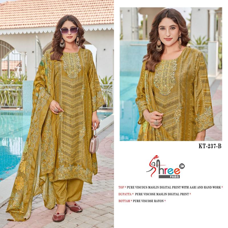 Shree Fabs KT 237 catalog pakistani branded designer suits 2025