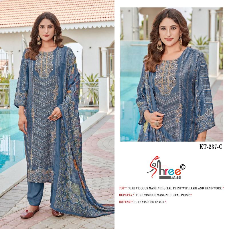 Shree Fabs KT 237 catalog pakistani branded designer suits 2025