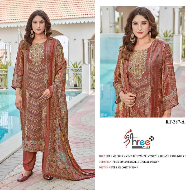 Shree Fabs KT 237 catalog pakistani branded designer suits 2025
