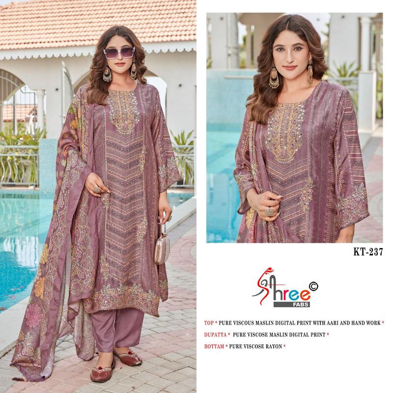 Shree Fabs KT 237 catalog pakistani branded designer suits 2025