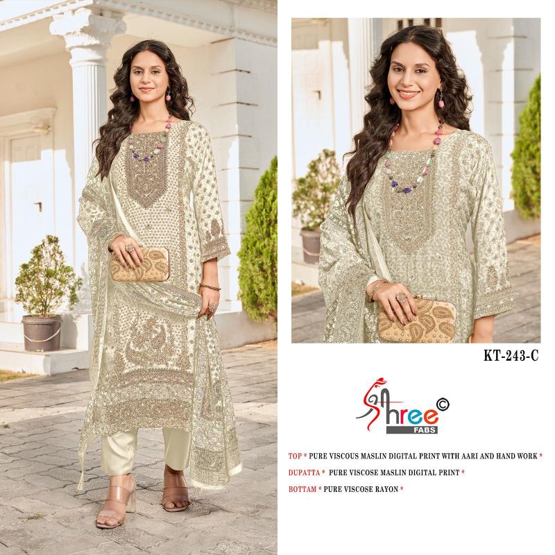 Shree Fabs KT 243 catalog wholesale dealers of pakistani suits in delhi