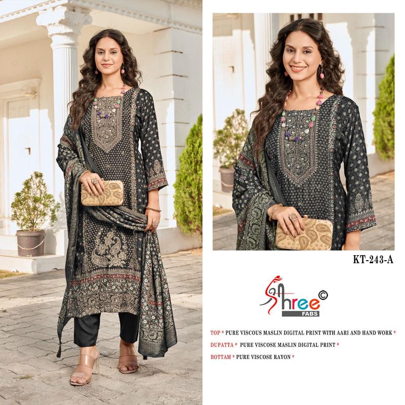 Shree Fabs KT 243 catalog wholesale dealers of pakistani suits in delhi