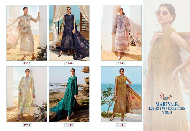 Shree Fabs Mariya B Luxury Lawn Collection Vol 2 catalog Chiffon Dupatta different designs of pakistani suits