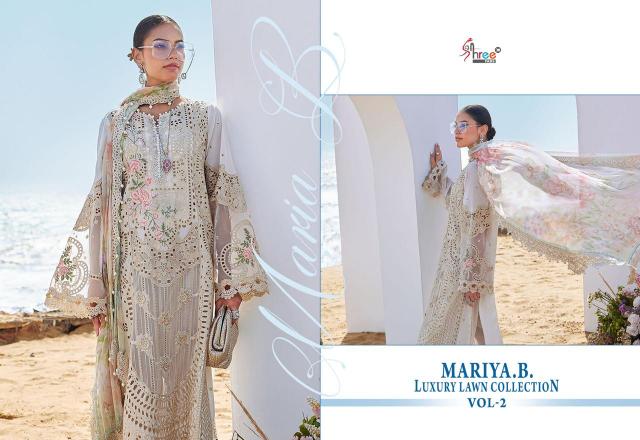 Shree Fabs Mariya B Luxury Lawn Collection Vol 2 catalog Chiffon Dupatta different designs of pakistani suits