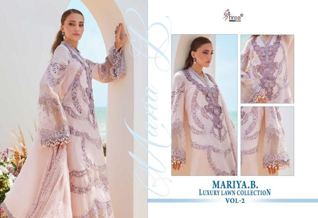 Shree Fabs Mariya B Luxury Lawn Collection Vol 2 catalog Chiffon Dupatta different designs of pakistani suits