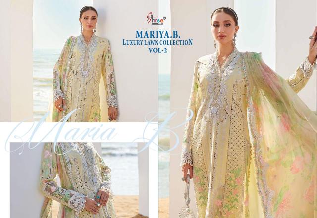 Shree Fabs Mariya B Luxury Lawn Collection Vol 2 catalog Chiffon Dupatta different designs of pakistani suits